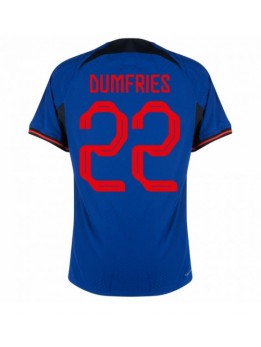 Moški Nogometna dresi replika Nizozemska Denzel Dumfries #22 Gostujoči SP 2022 Kratek rokav